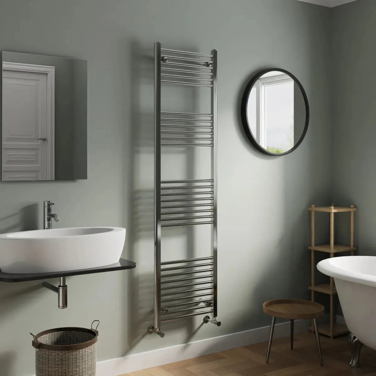 Enna - Straight heated towel rail chrome