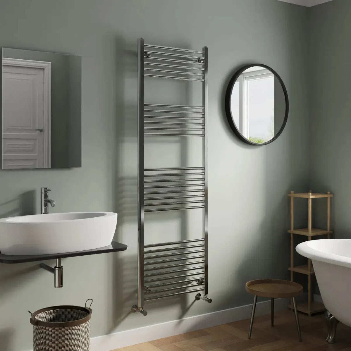 Enna - Straight heated towel rail chrome