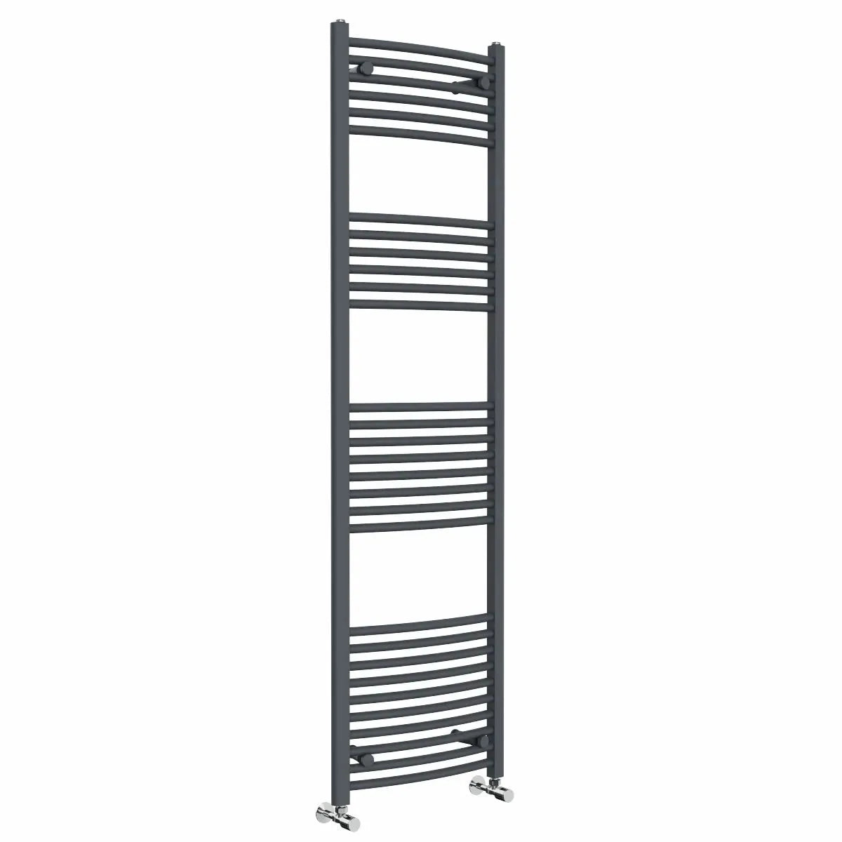 Gela - Curved heated towel rail anthracite