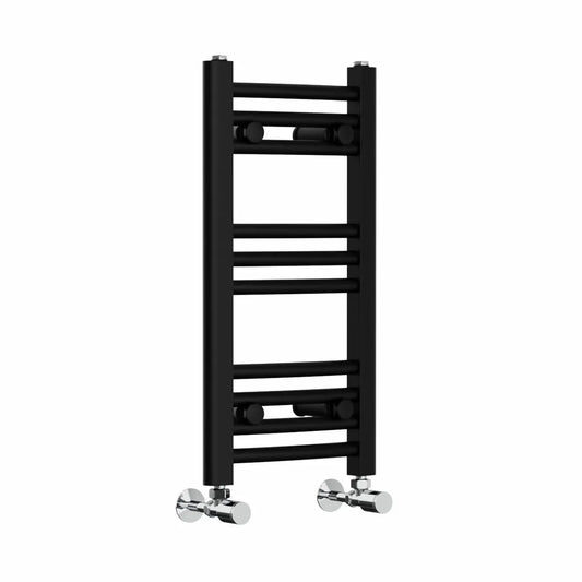 Gela - Curved heated towel rail black