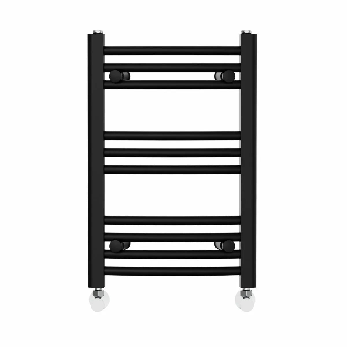 Gela - Curved heated towel rail black