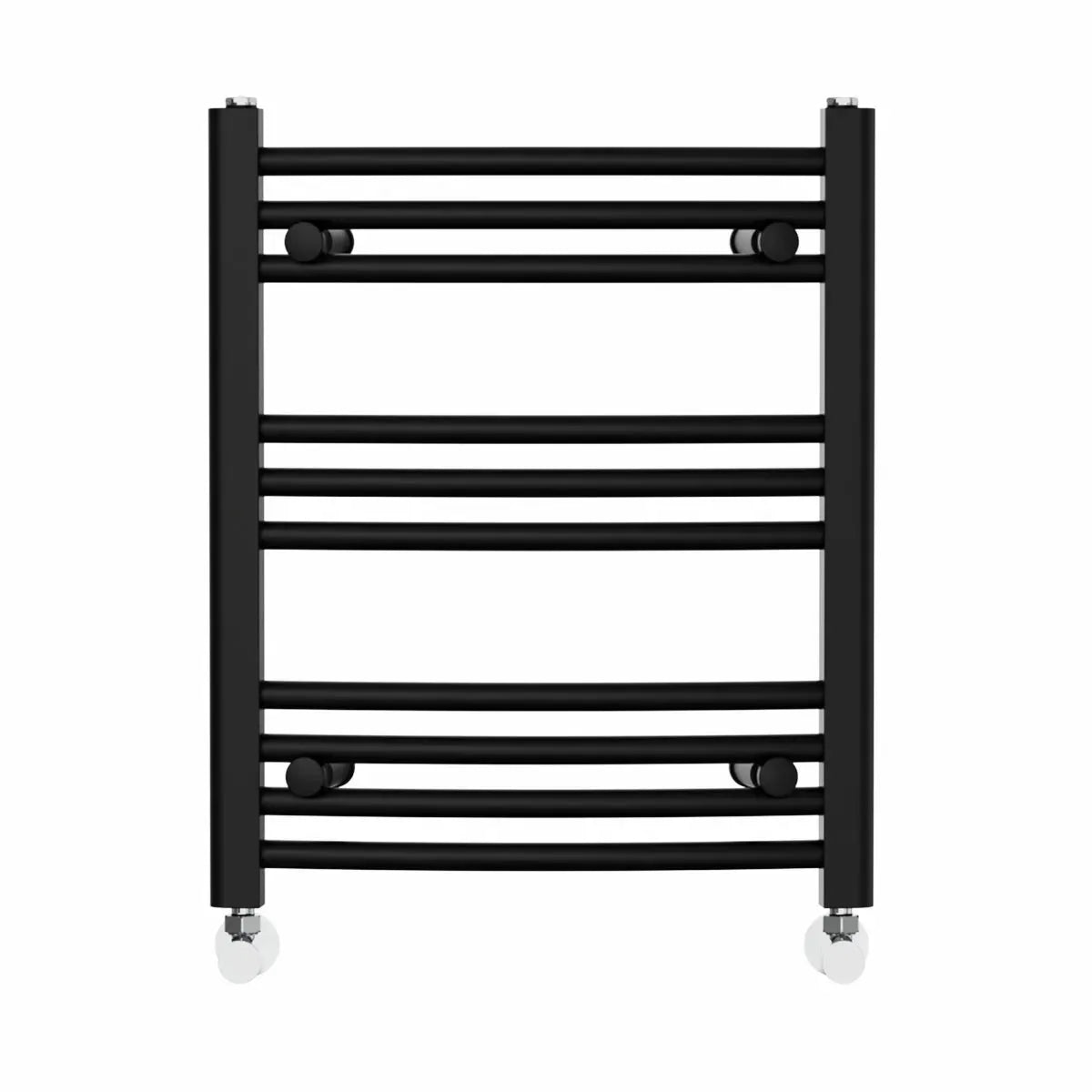 Gela - Curved heated towel rail black