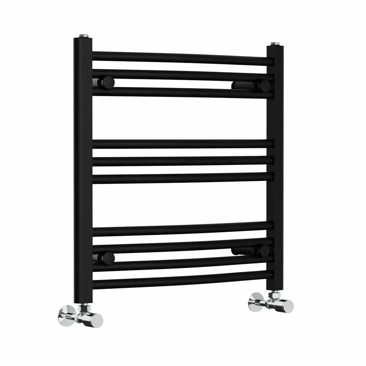 Gela - Curved heated towel rail black