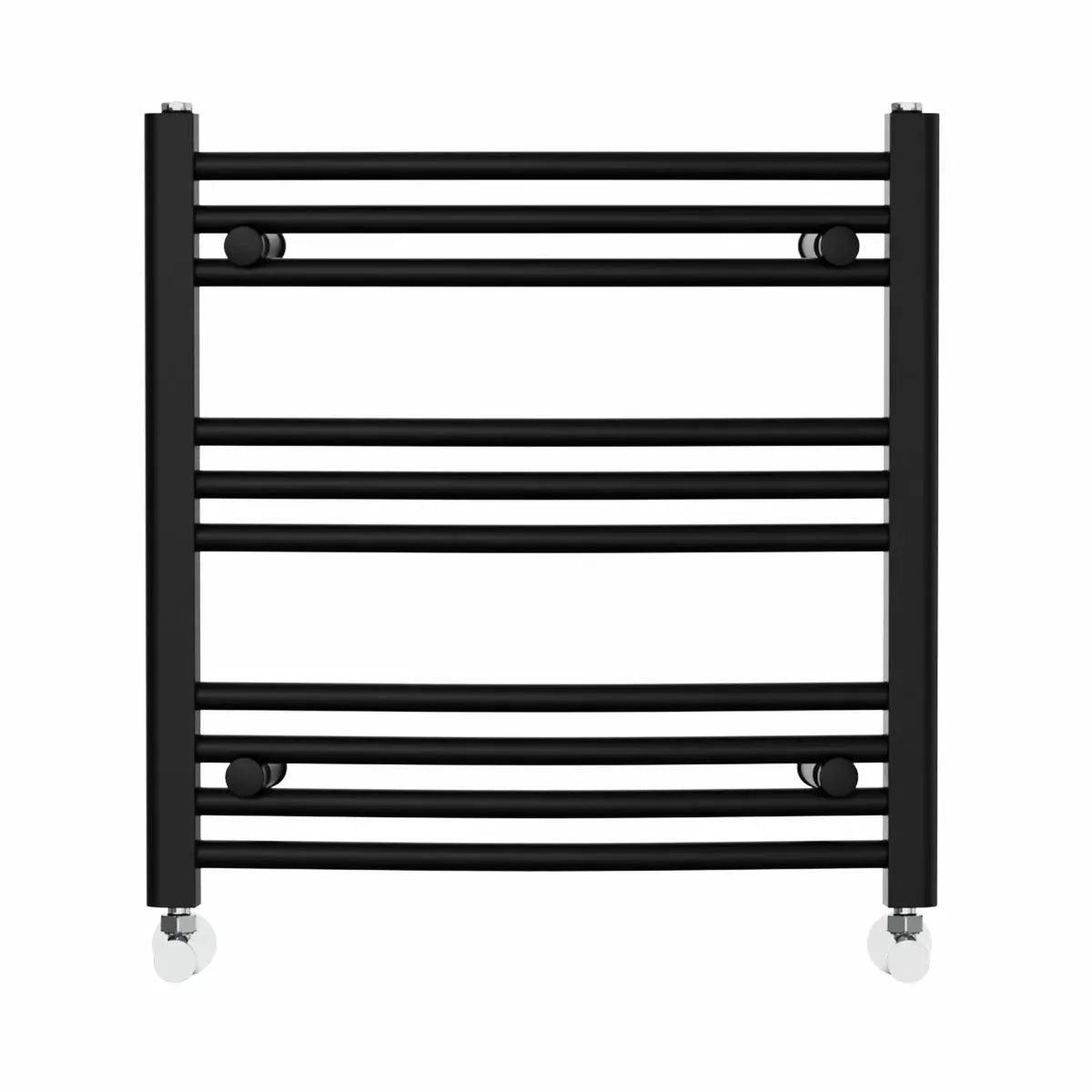 Gela - Curved heated towel rail black