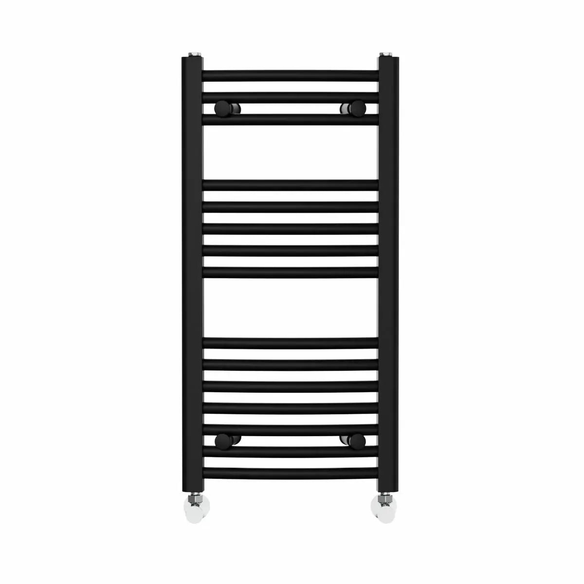 Gela - Curved heated towel rail black