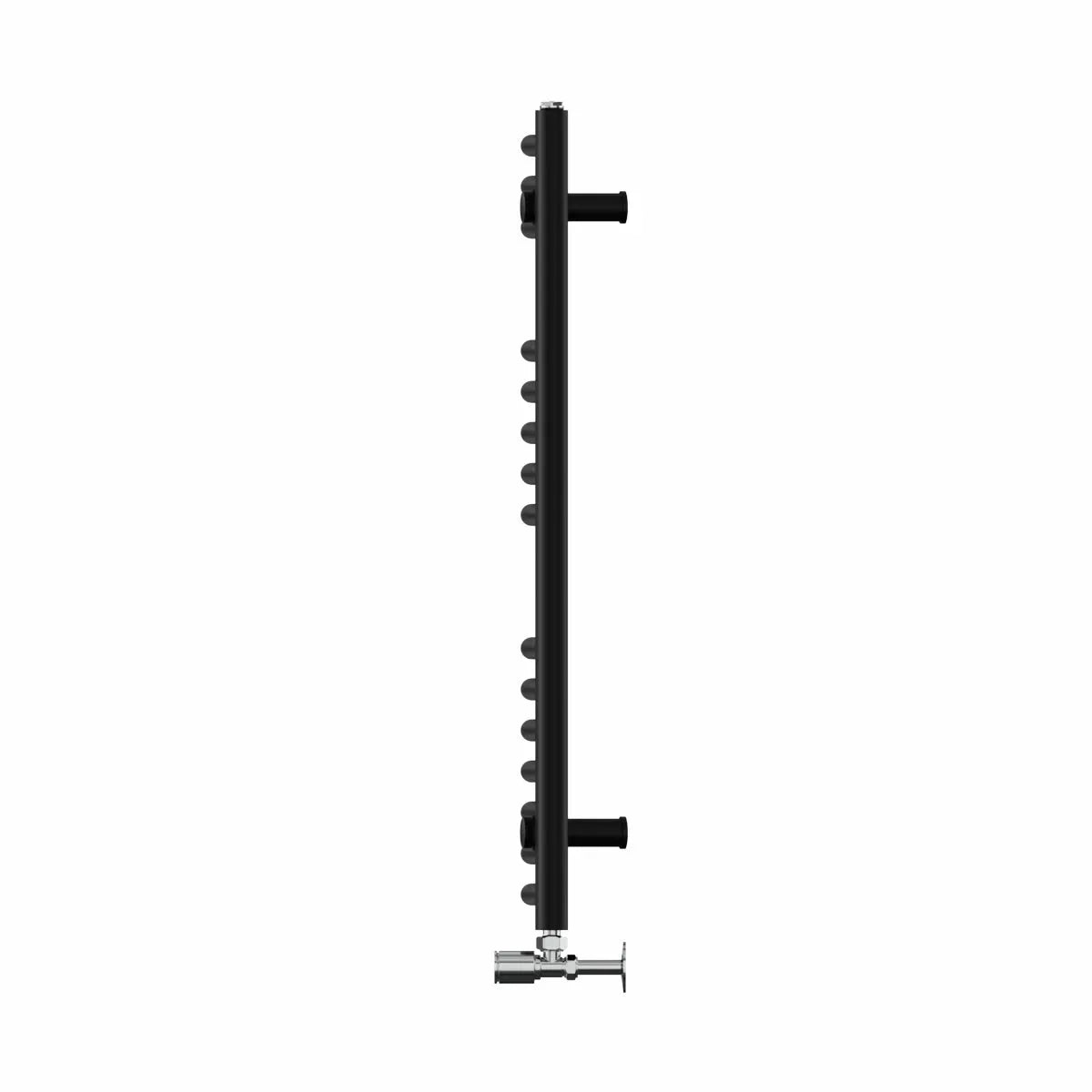 Gela - Curved heated towel rail black