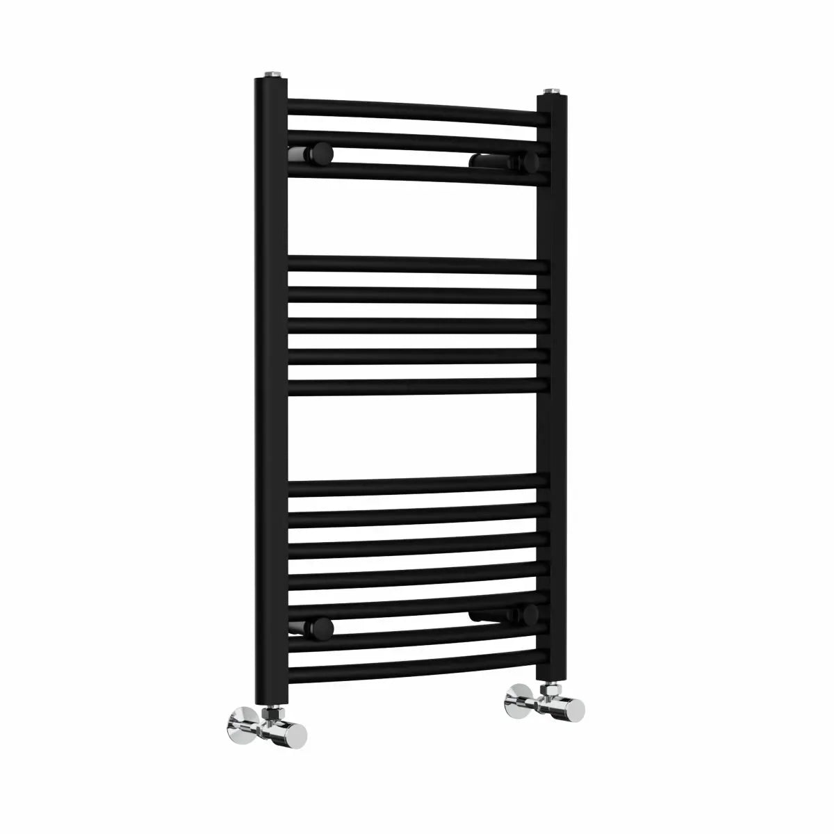 Gela - Curved heated towel rail black