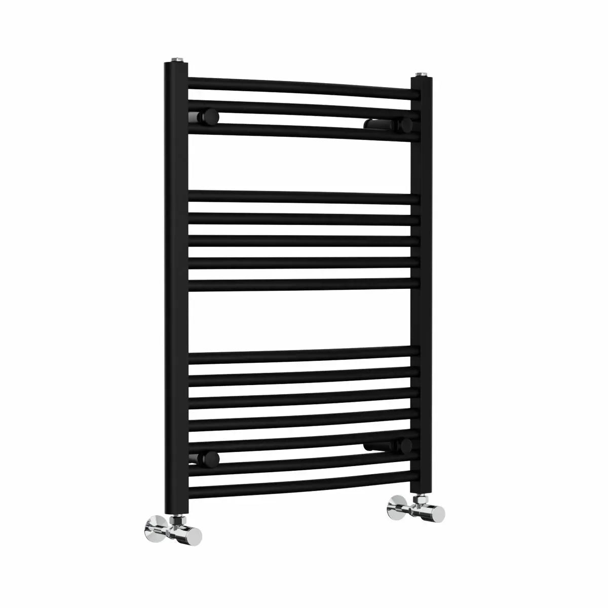 Gela - Curved heated towel rail black