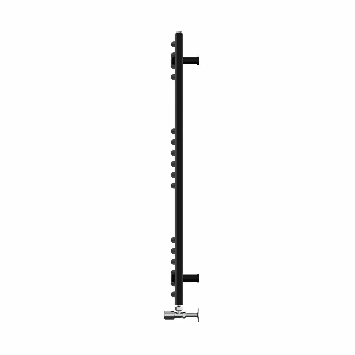 Gela - Curved heated towel rail black