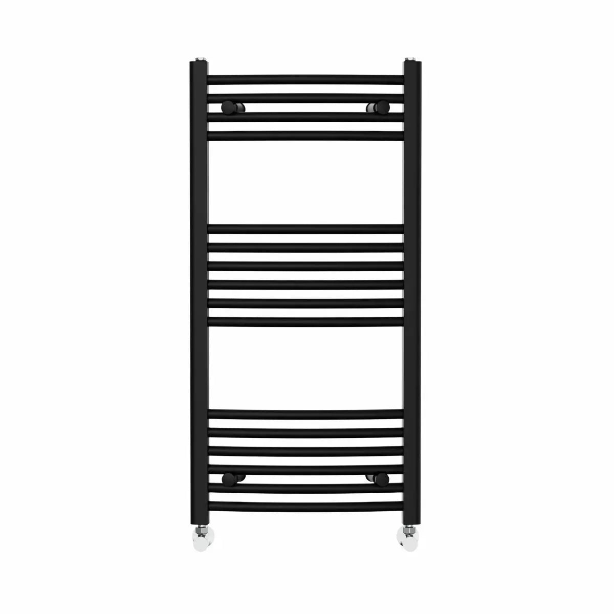 Gela - Curved heated towel rail black