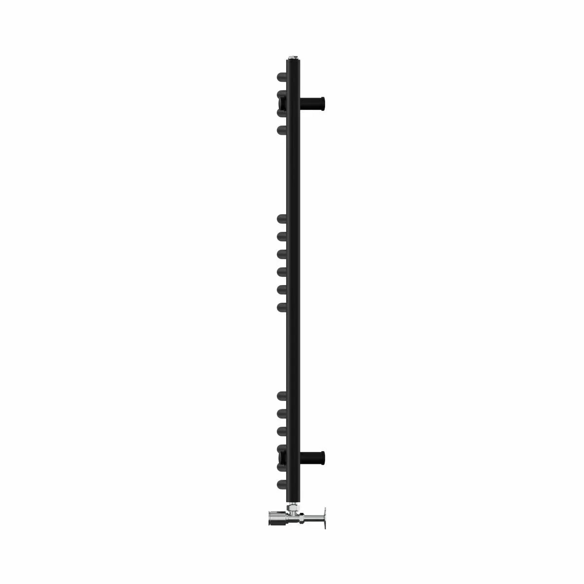 Gela - Curved heated towel rail black