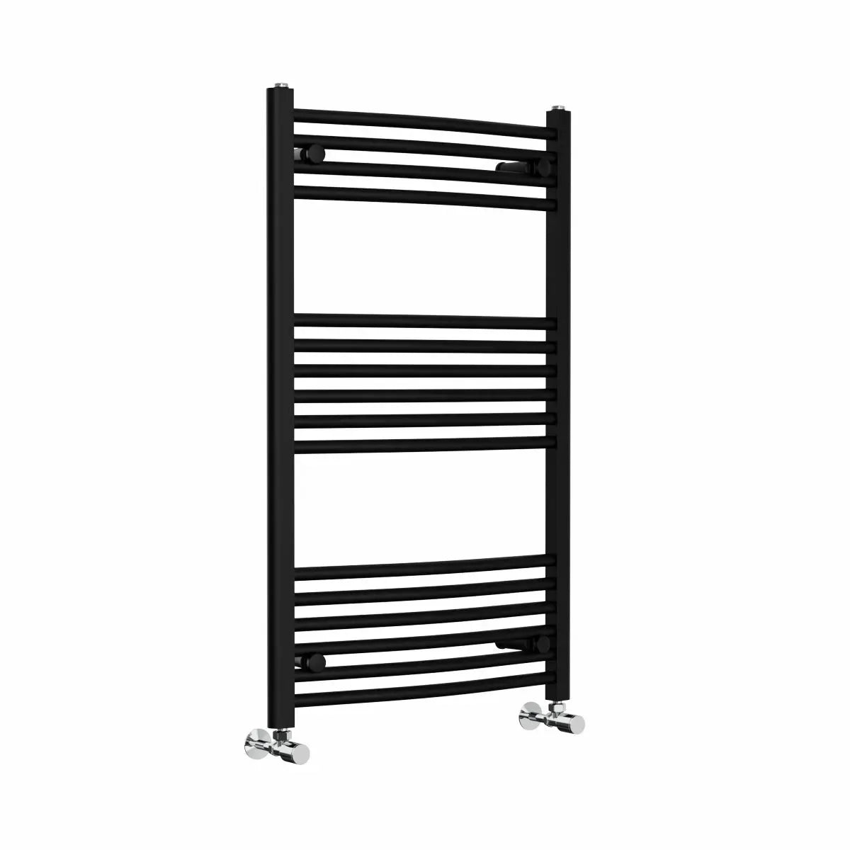 Gela - Curved heated towel rail black