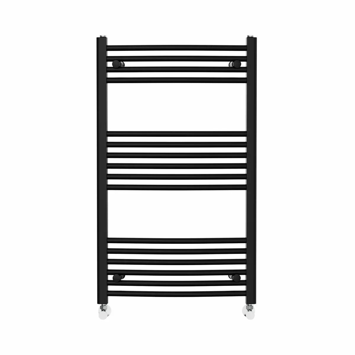 Gela - Curved heated towel rail black