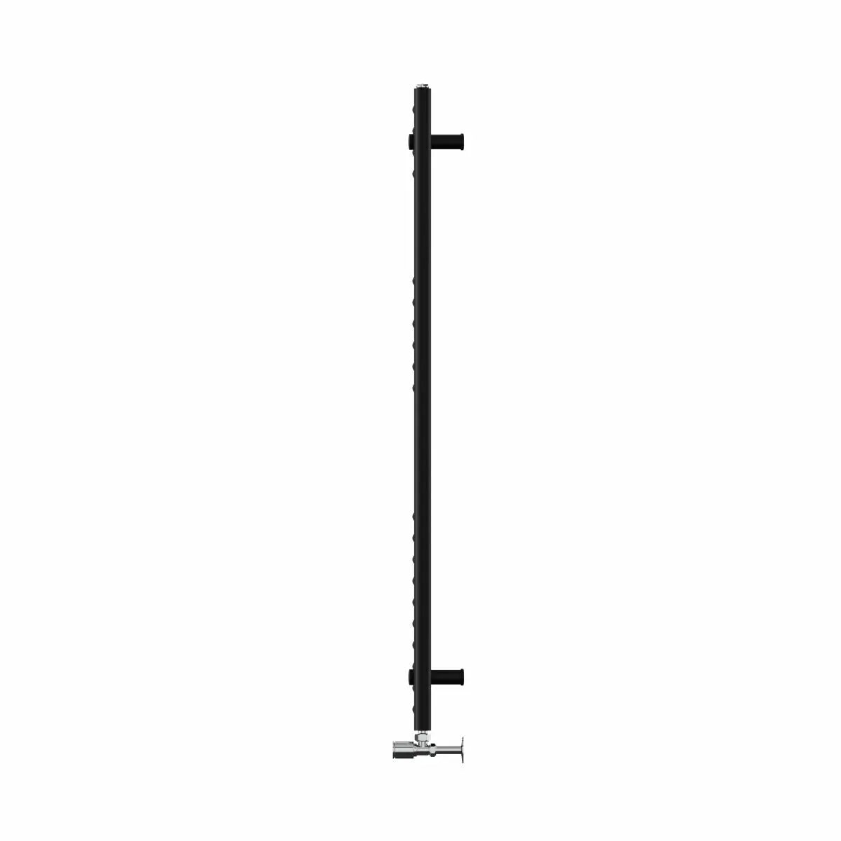 Gela - Curved heated towel rail black