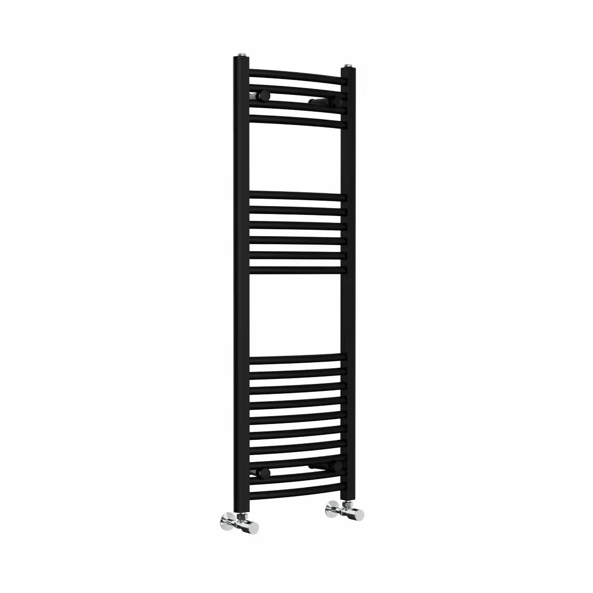 Gela - Curved heated towel rail black