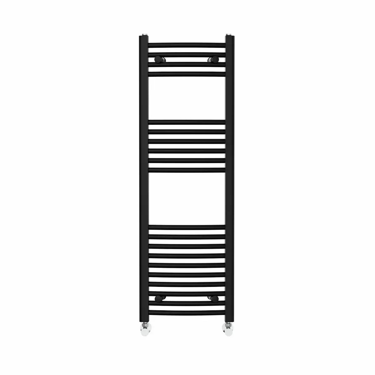 Gela - Curved heated towel rail black