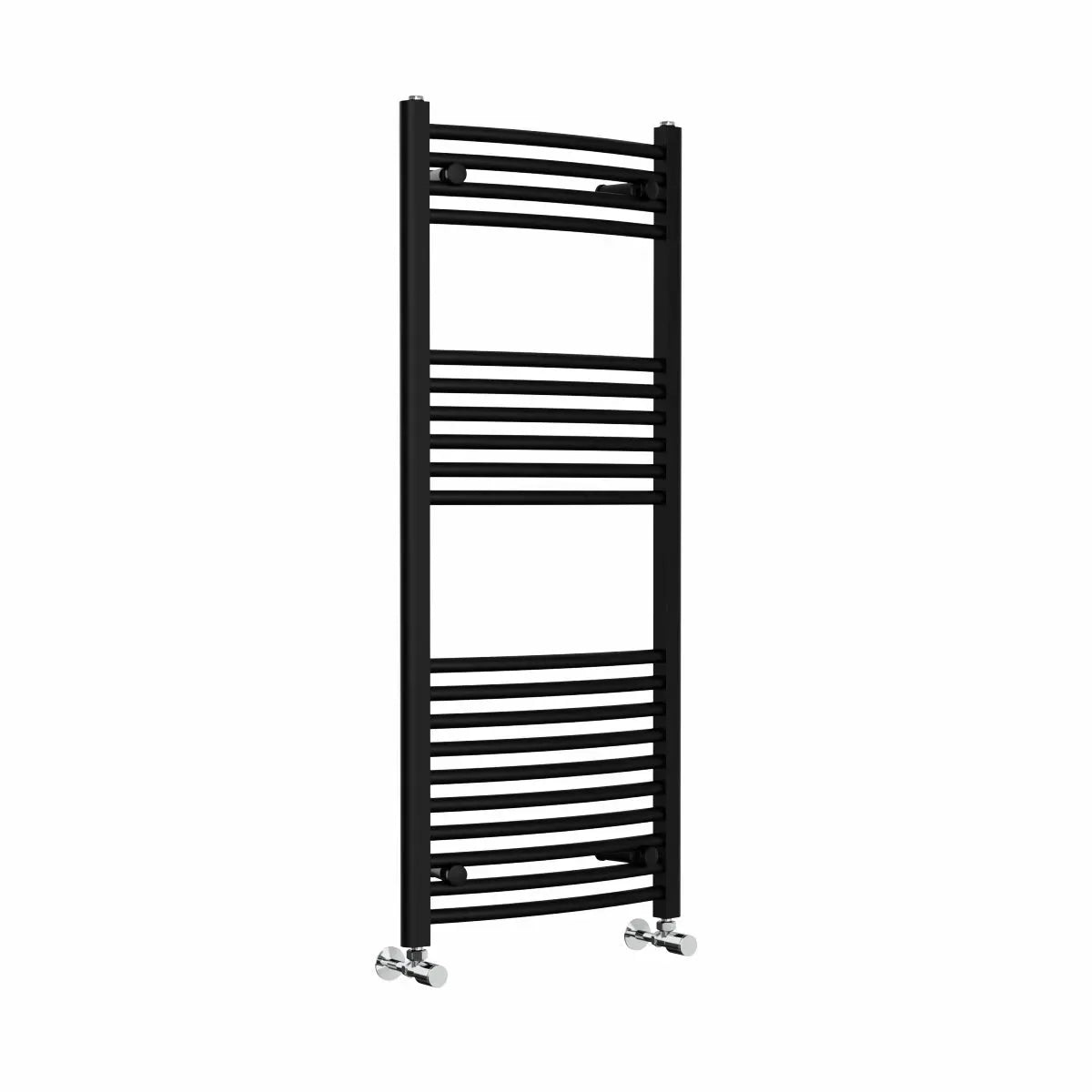 Gela - Curved heated towel rail black