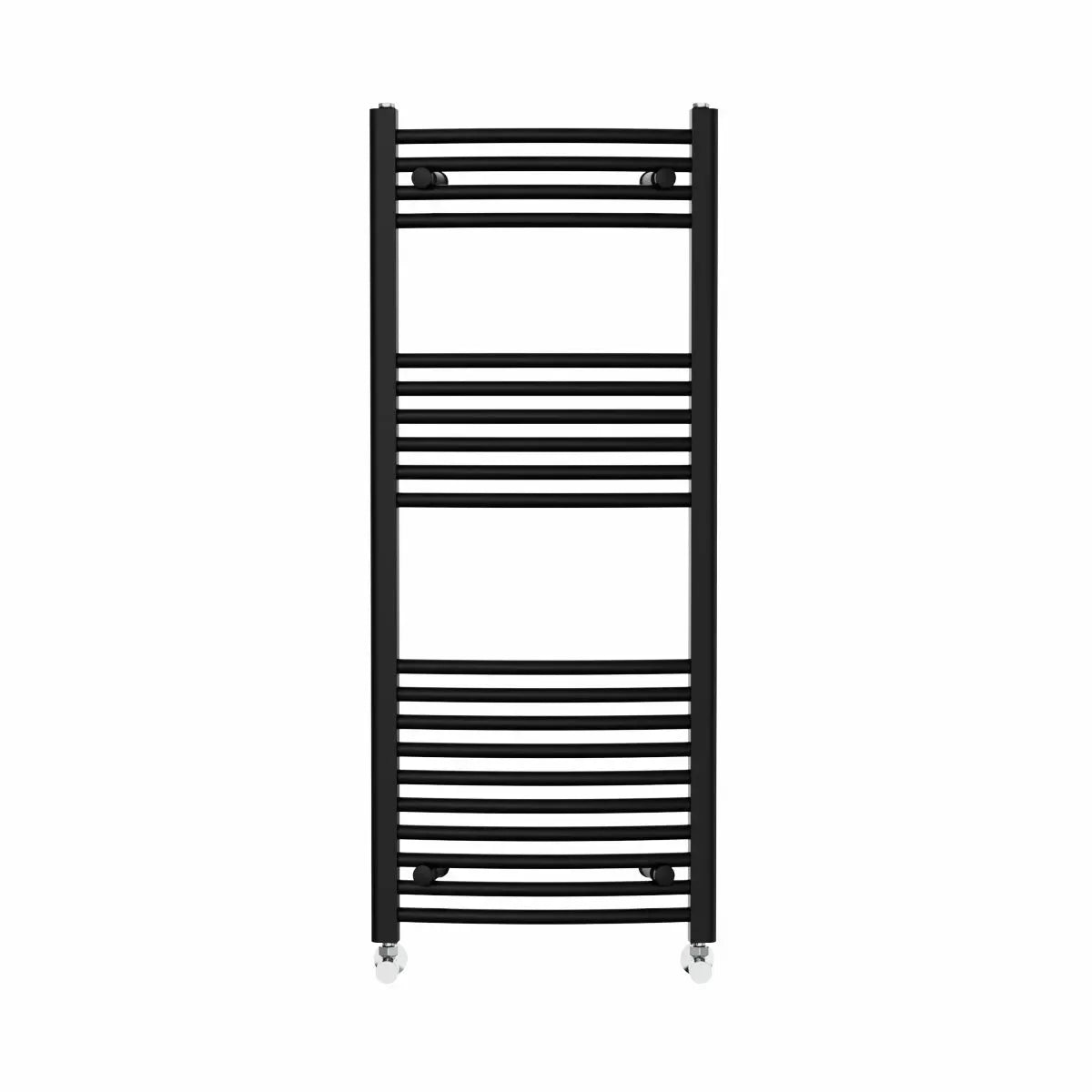 Gela - Curved heated towel rail black