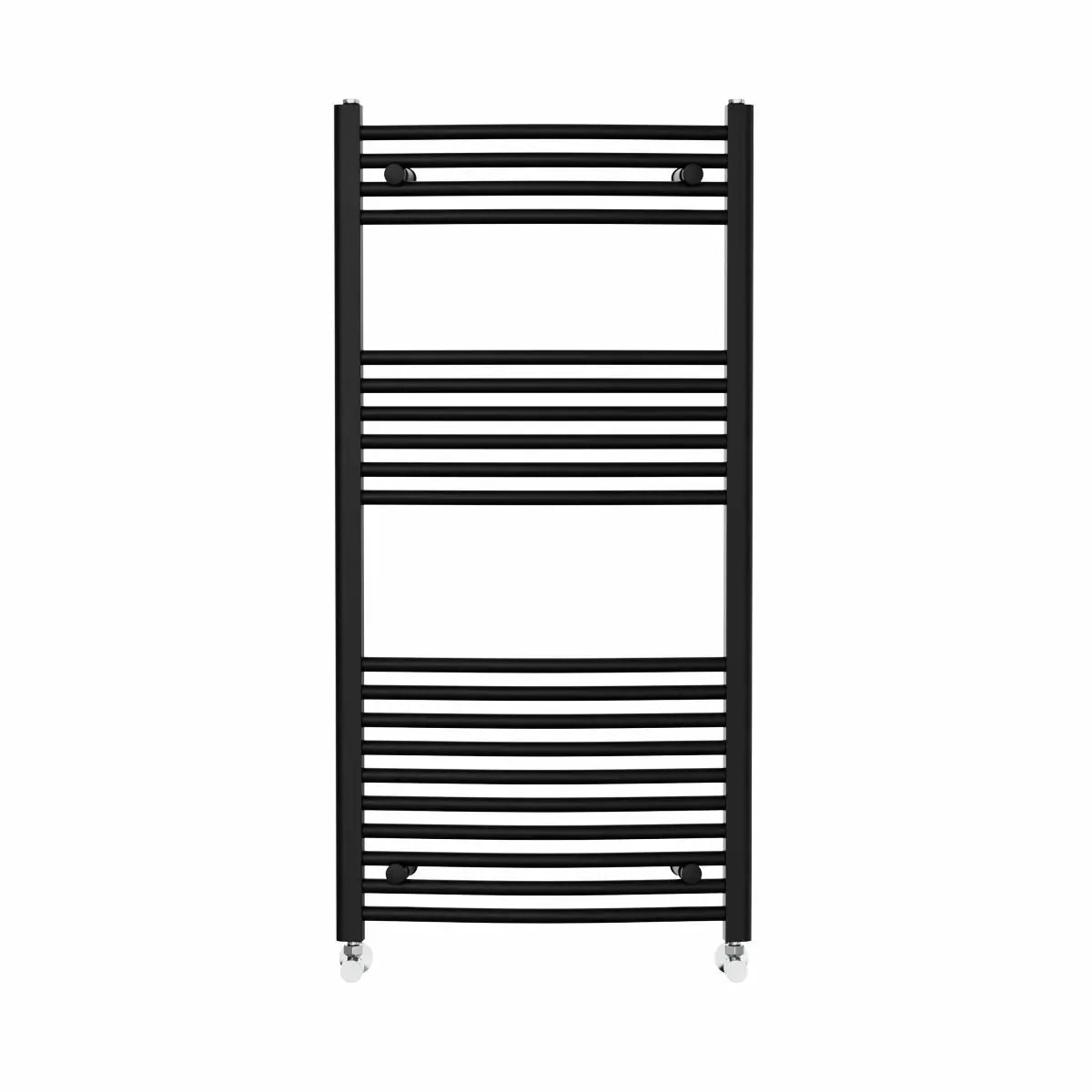 Gela - Curved heated towel rail black