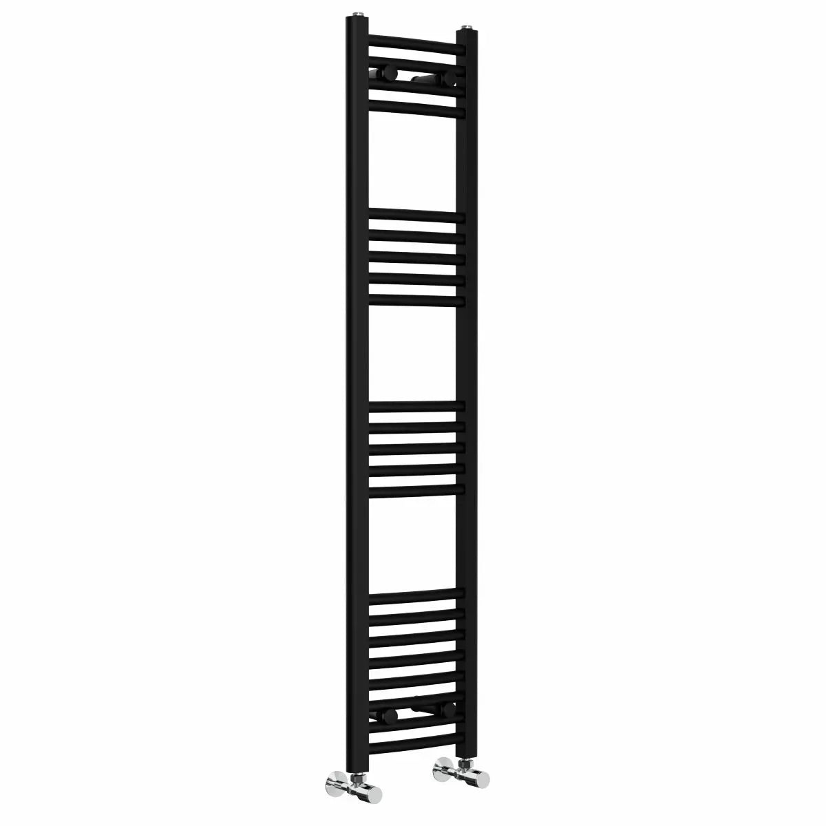 Gela - Curved heated towel rail black