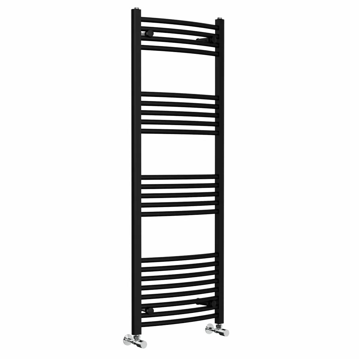 Gela - Curved heated towel rail black