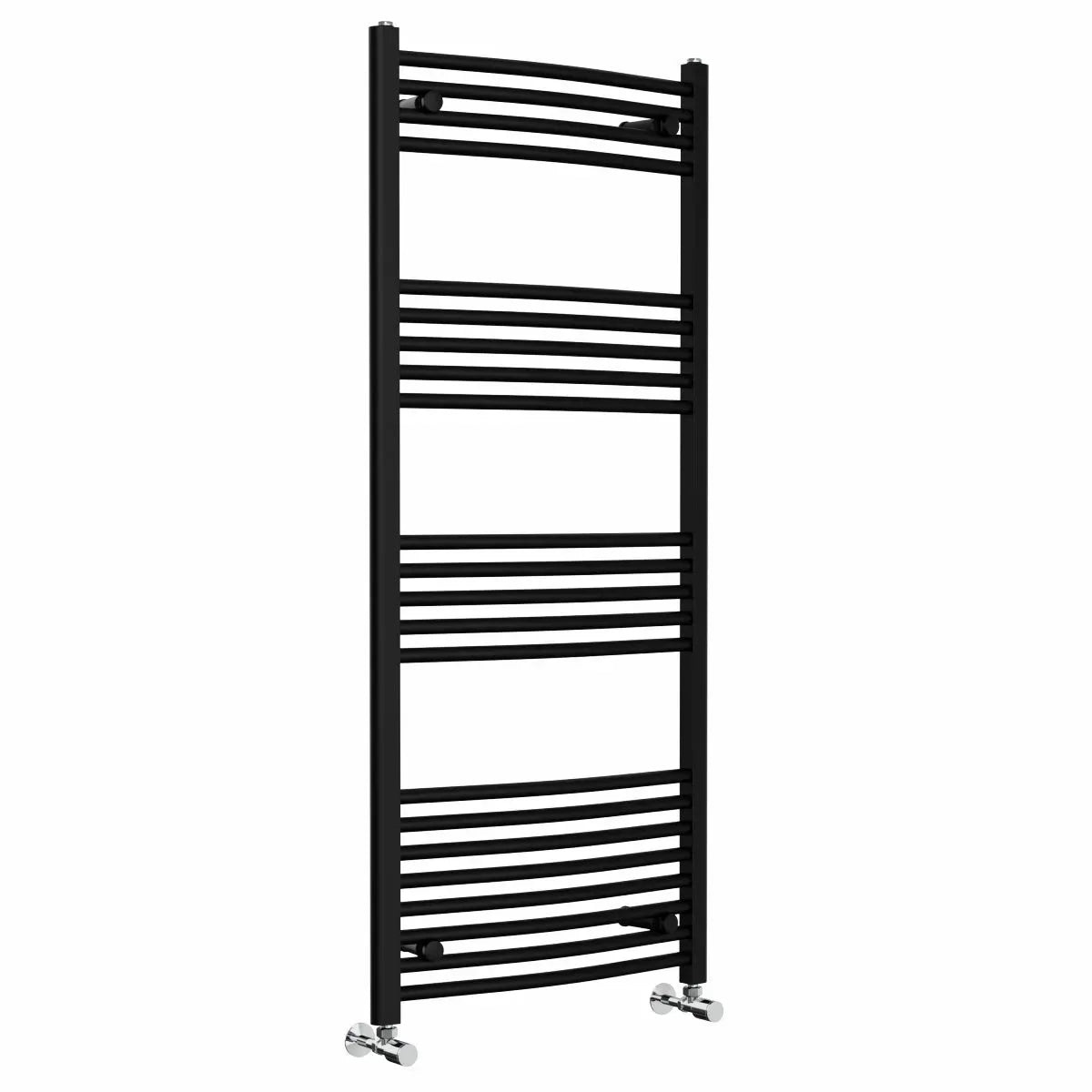 Gela - Curved heated towel rail black