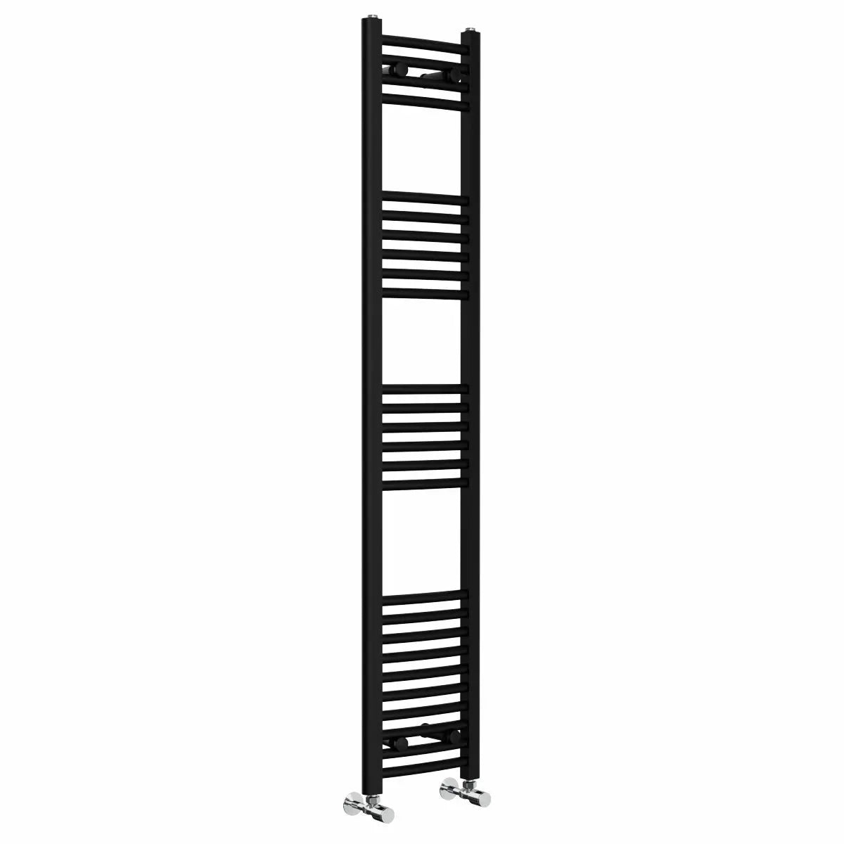 Gela - Curved heated towel rail black