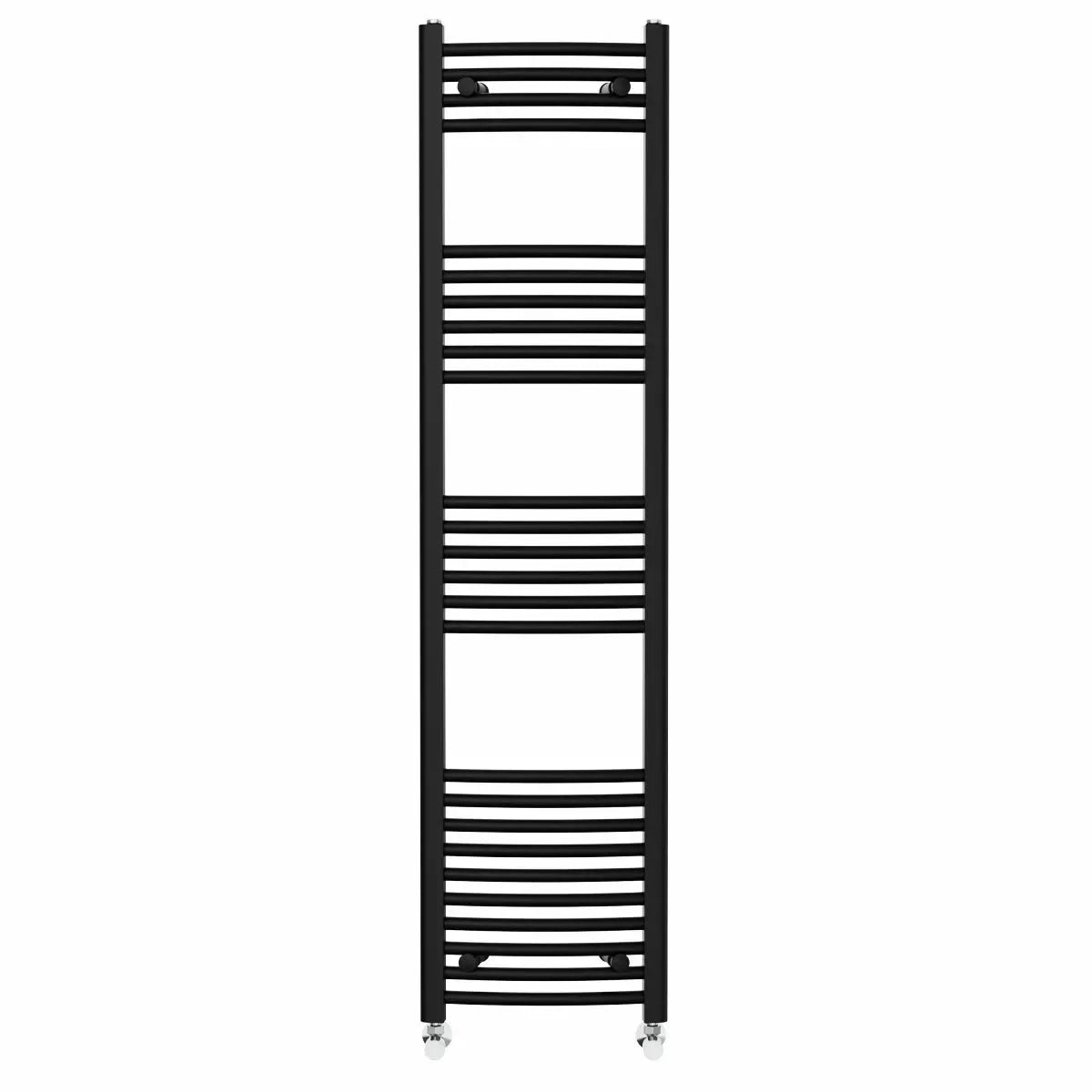 Gela - Curved heated towel rail black