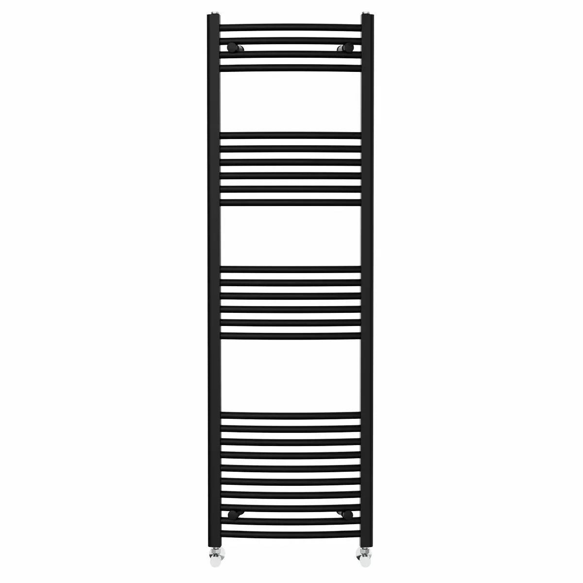 Gela - Curved heated towel rail black