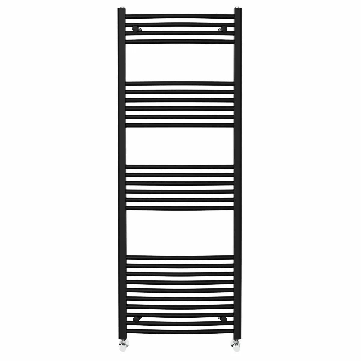 Gela - Curved heated towel rail black