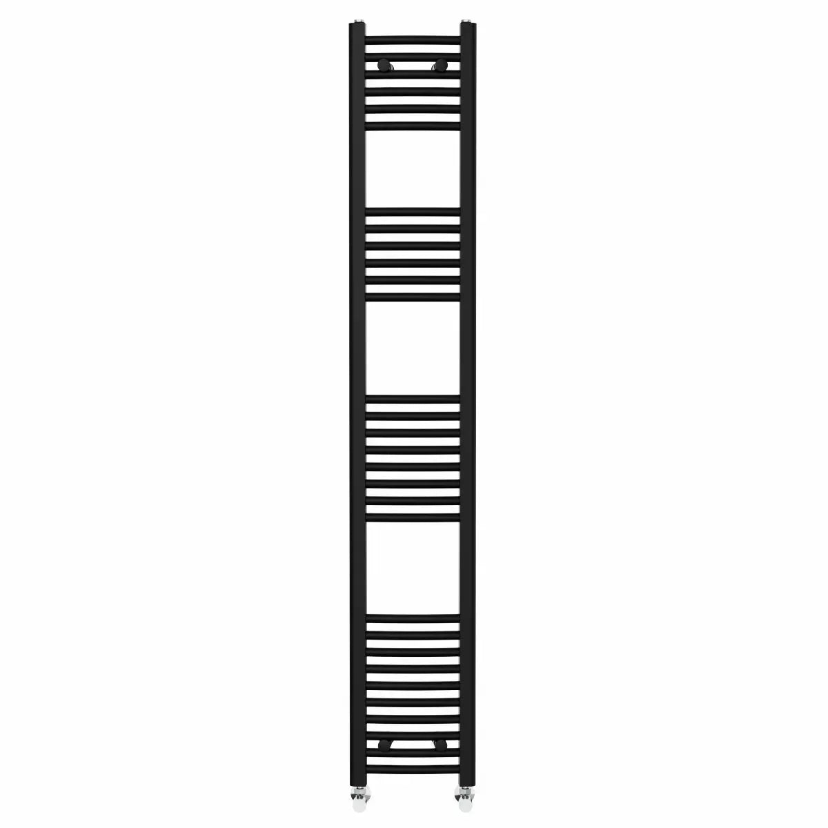 Gela - Curved heated towel rail black