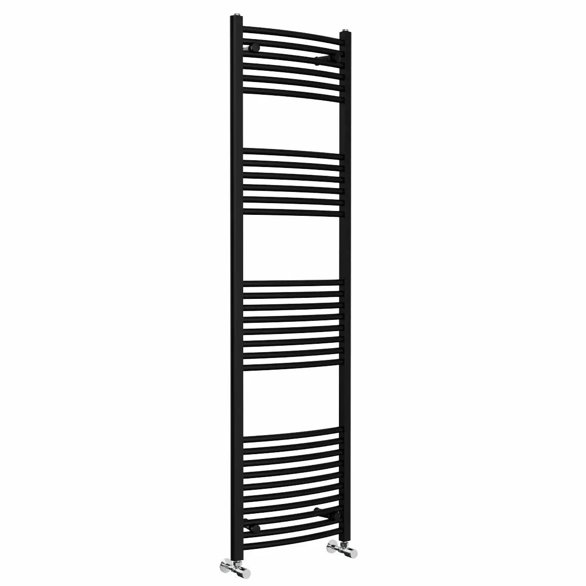 Gela - Curved heated towel rail black