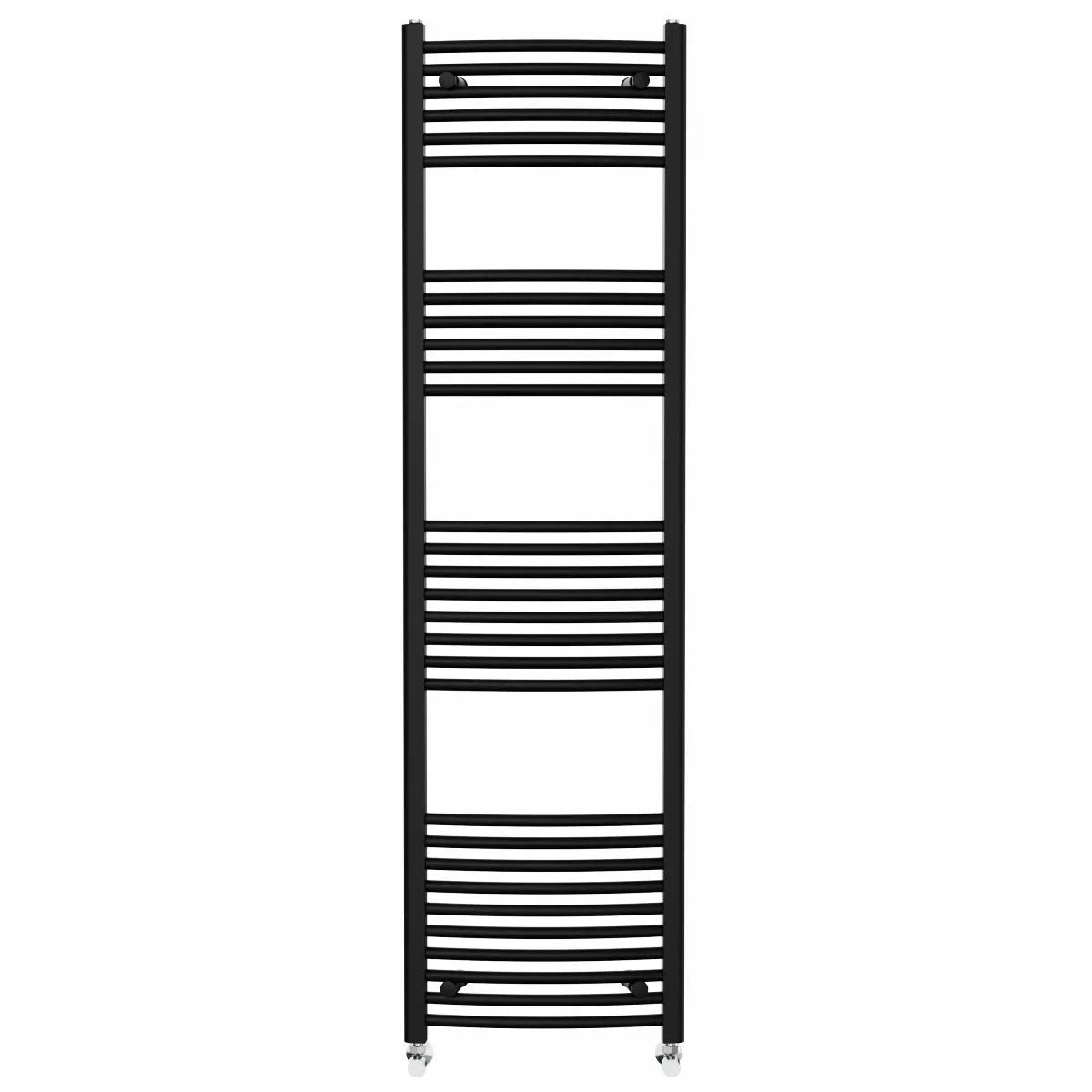 Gela - Curved heated towel rail black