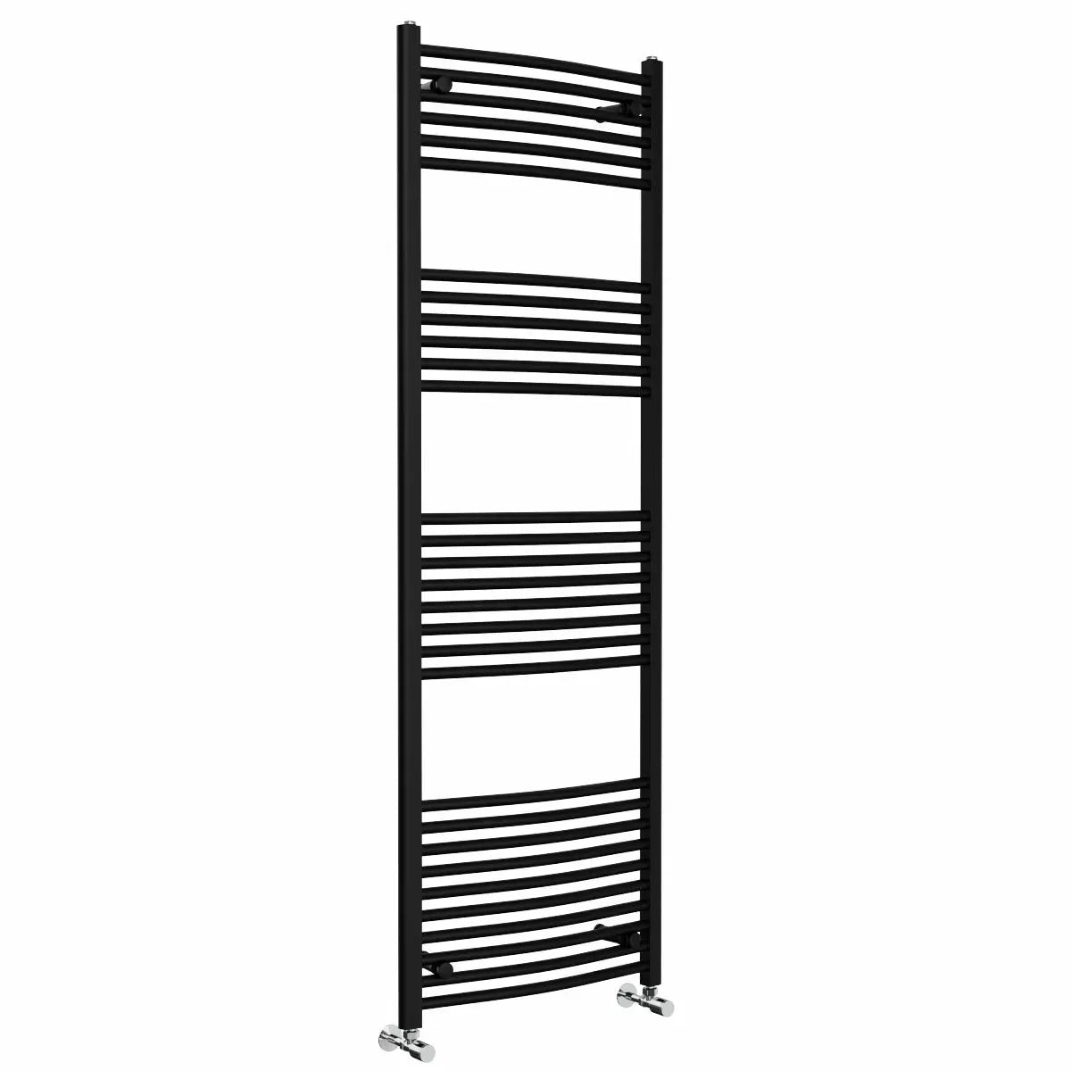 Gela - Curved heated towel rail black