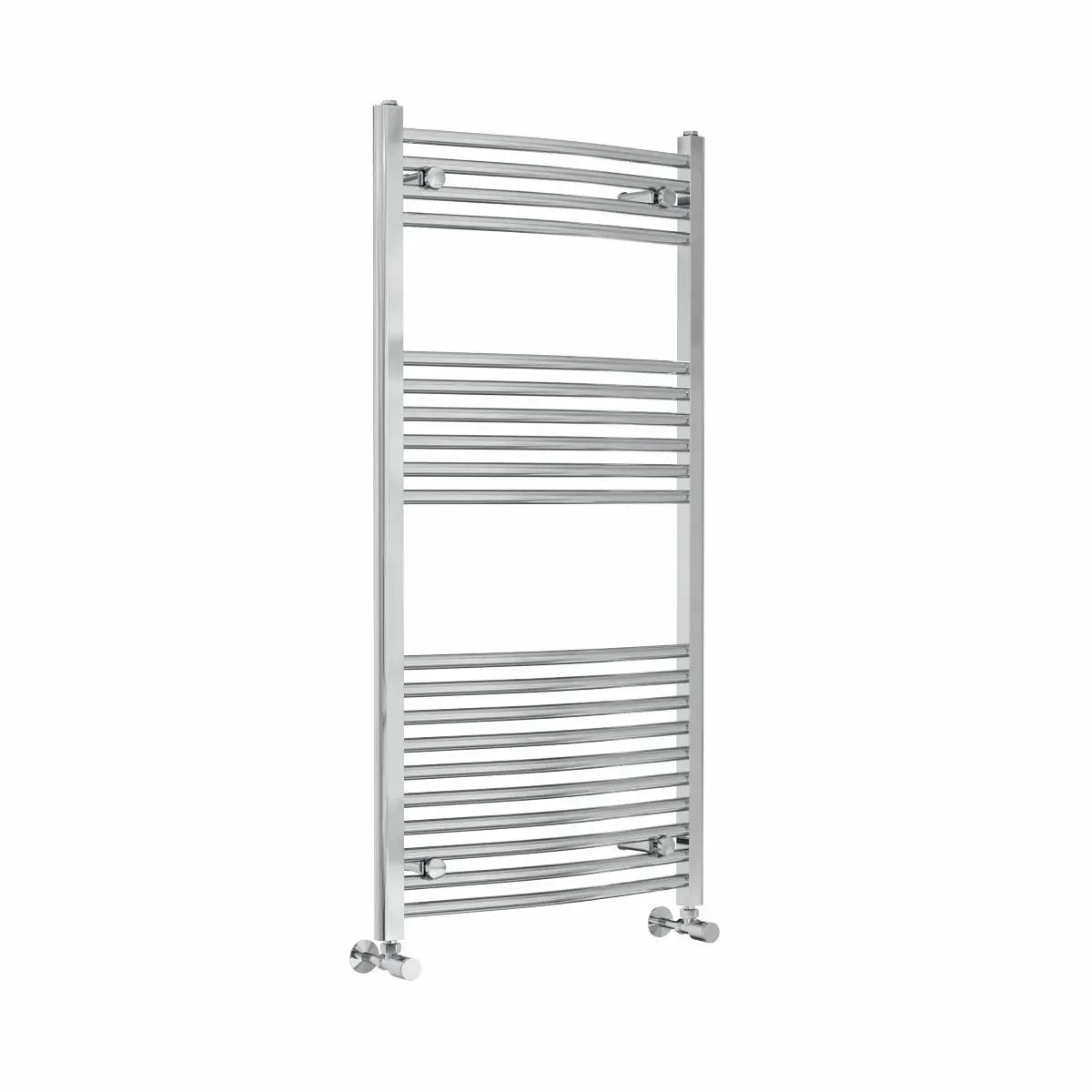 Gela - Curved heated towel rail chrome