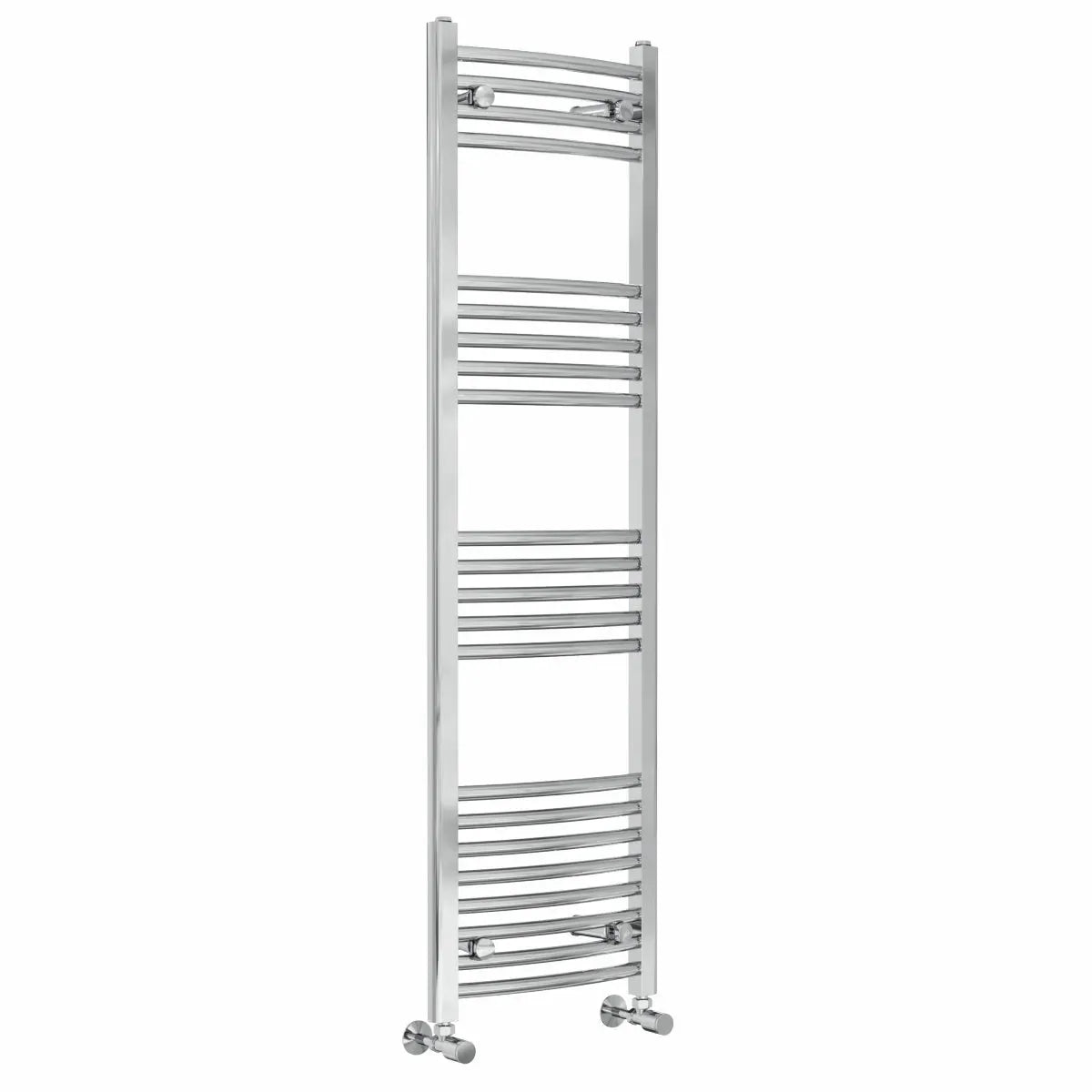 Gela - Curved heated towel rail chrome