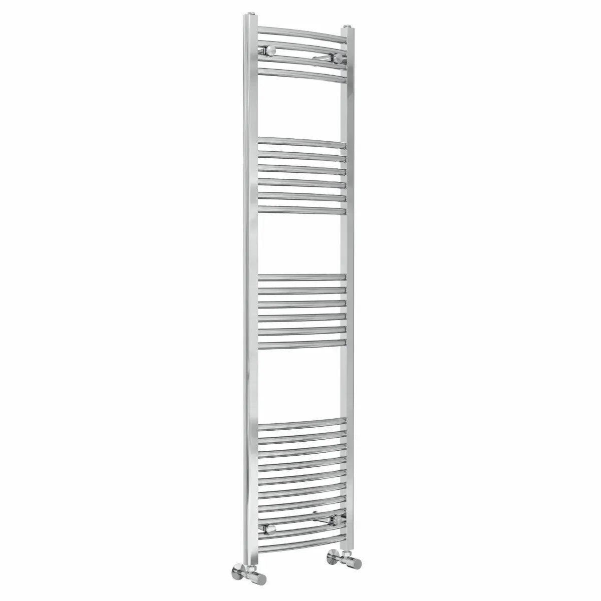 Gela - Curved heated towel rail chrome