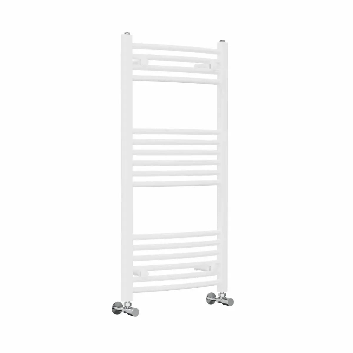 Gela - Curved heated towel rail white