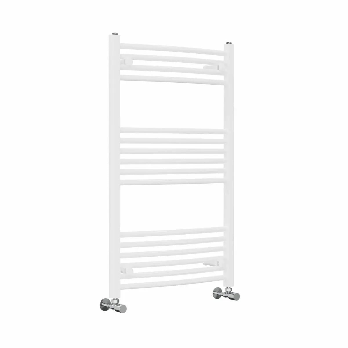 Gela - Curved heated towel rail white