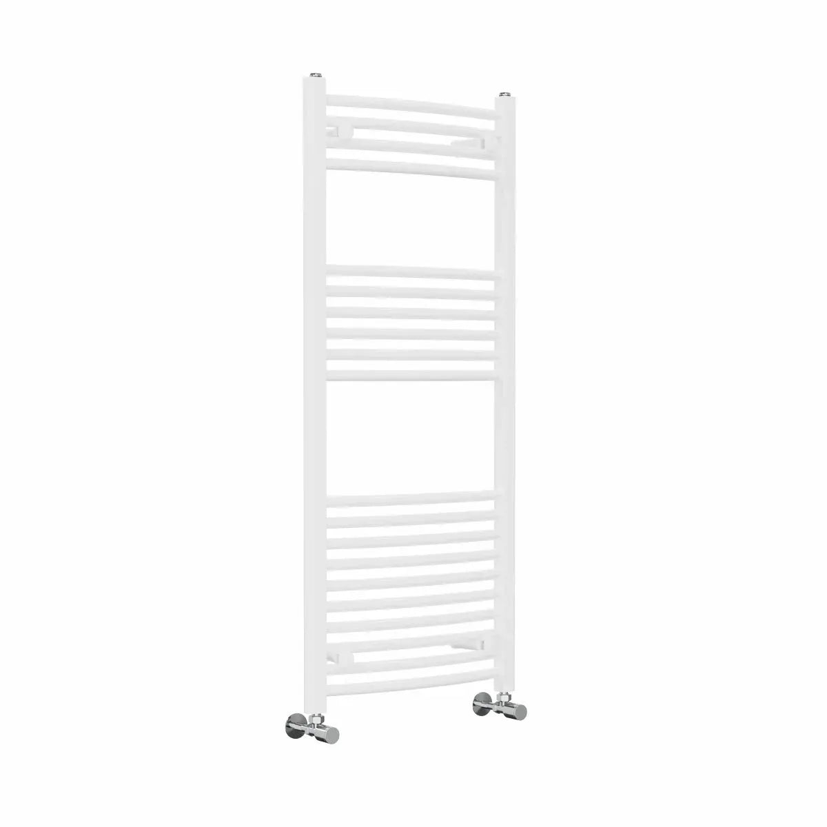 Gela - Curved heated towel rail white