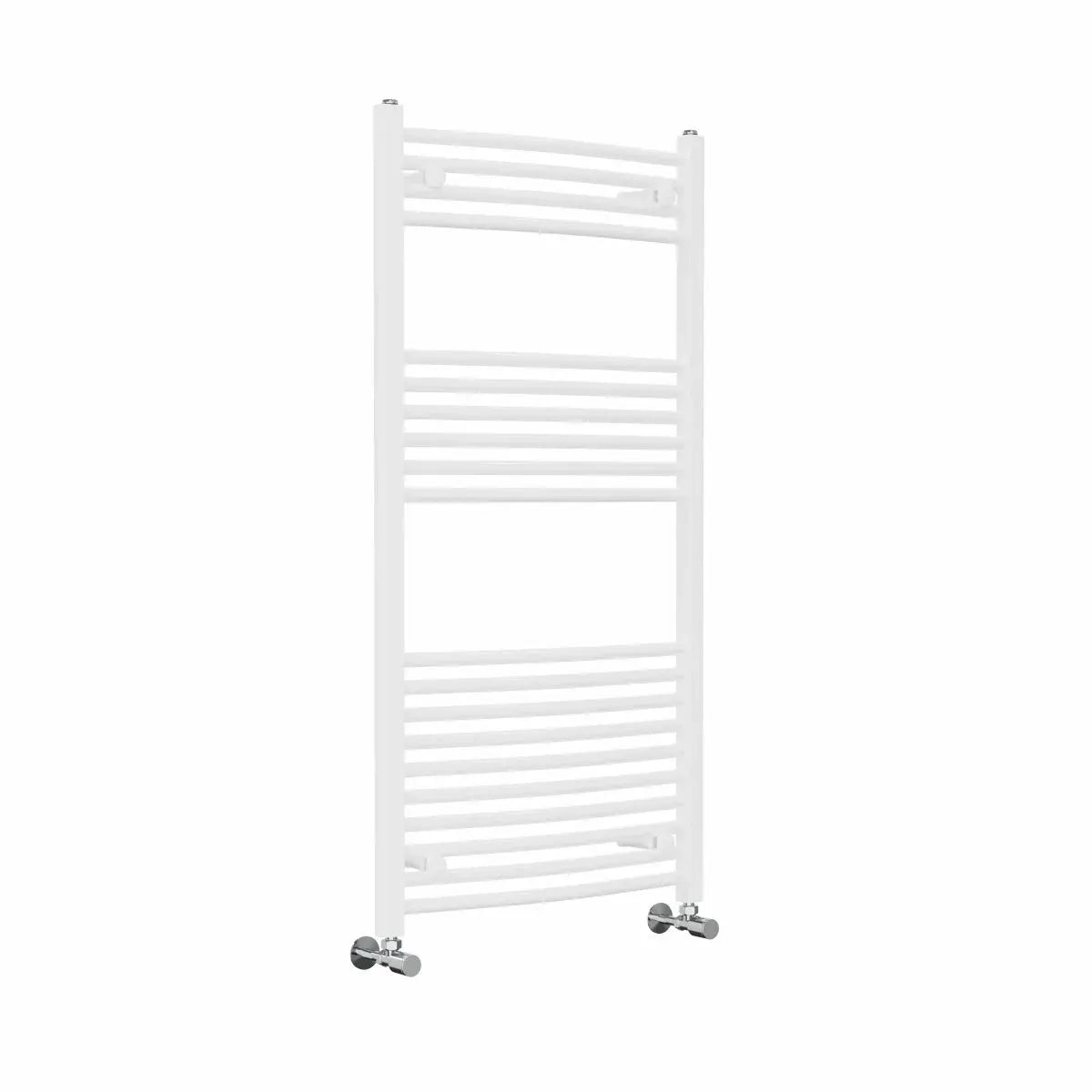 Gela - Curved heated towel rail white