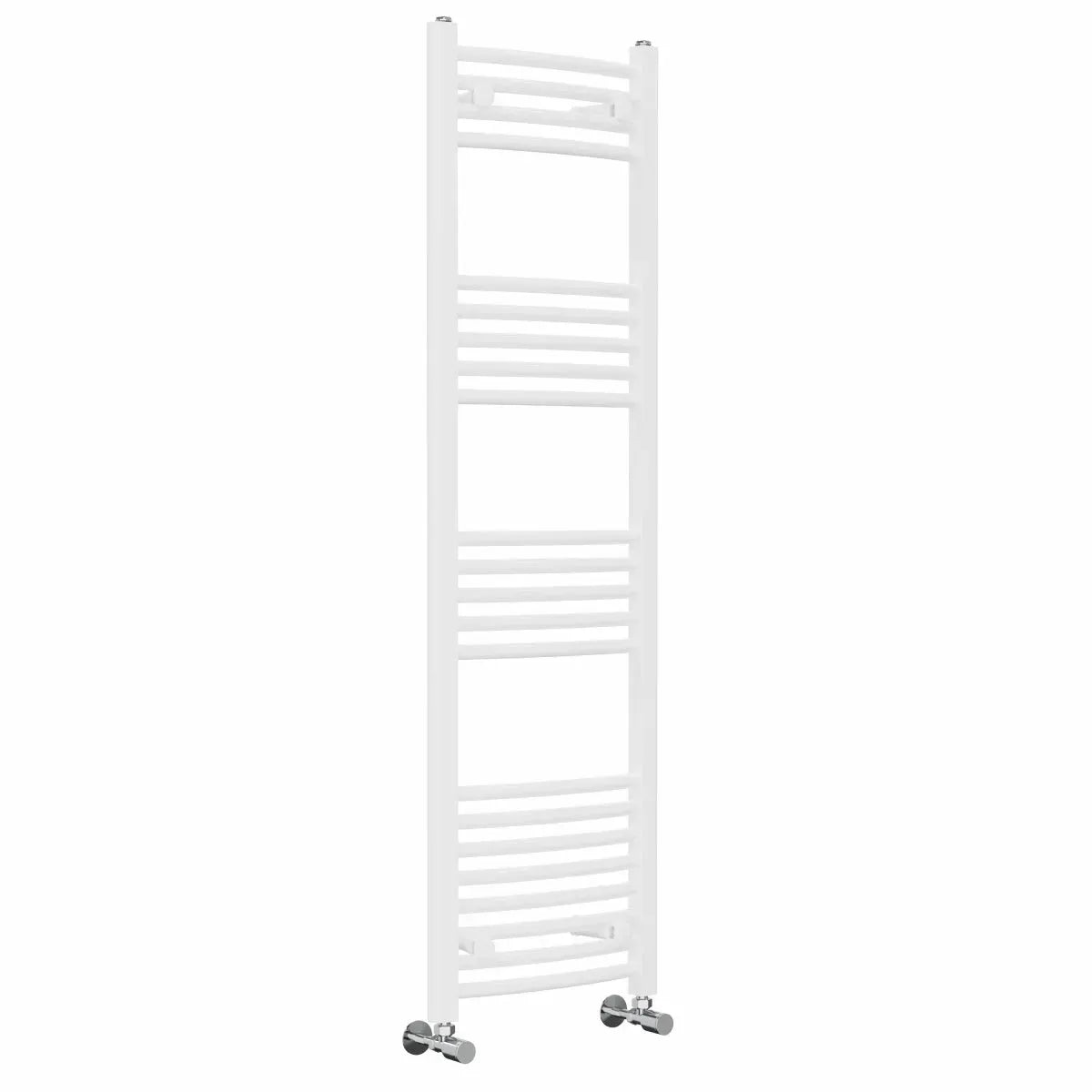 Gela - Curved heated towel rail white