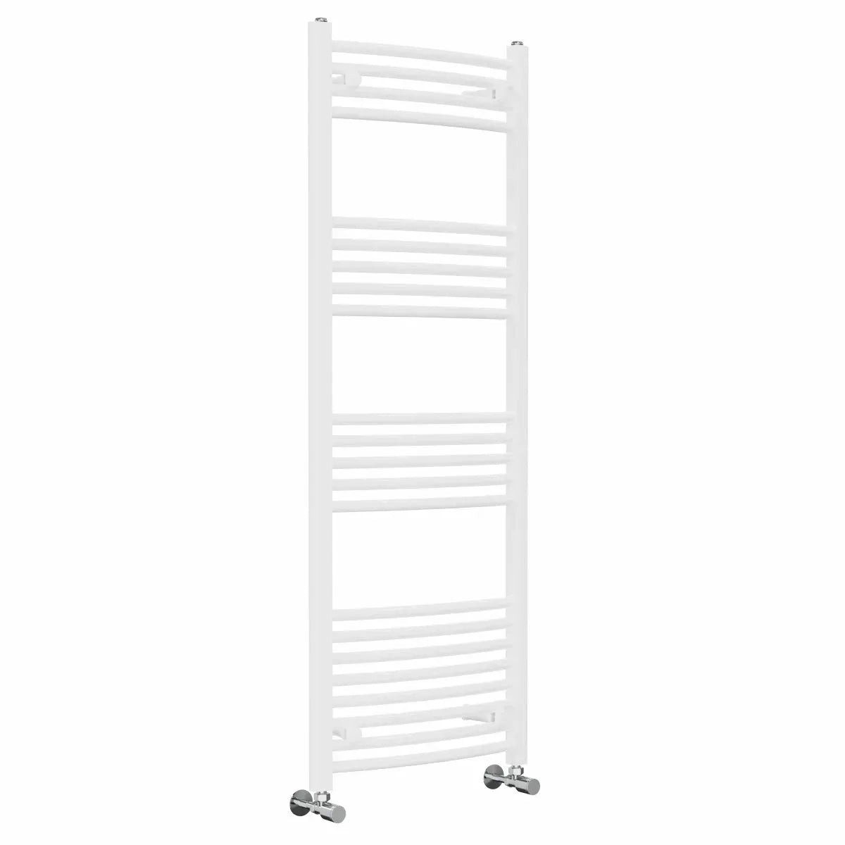 Gela - Curved heated towel rail white