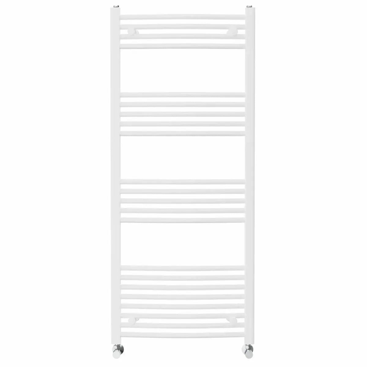 Gela - Curved heated towel rail white