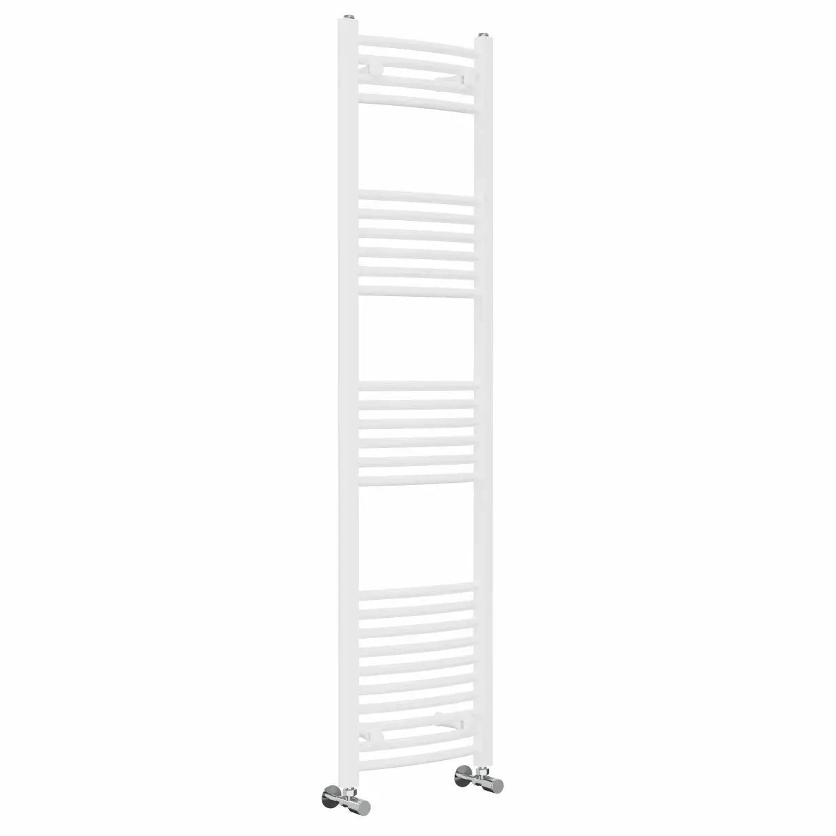 Gela - Curved heated towel rail white