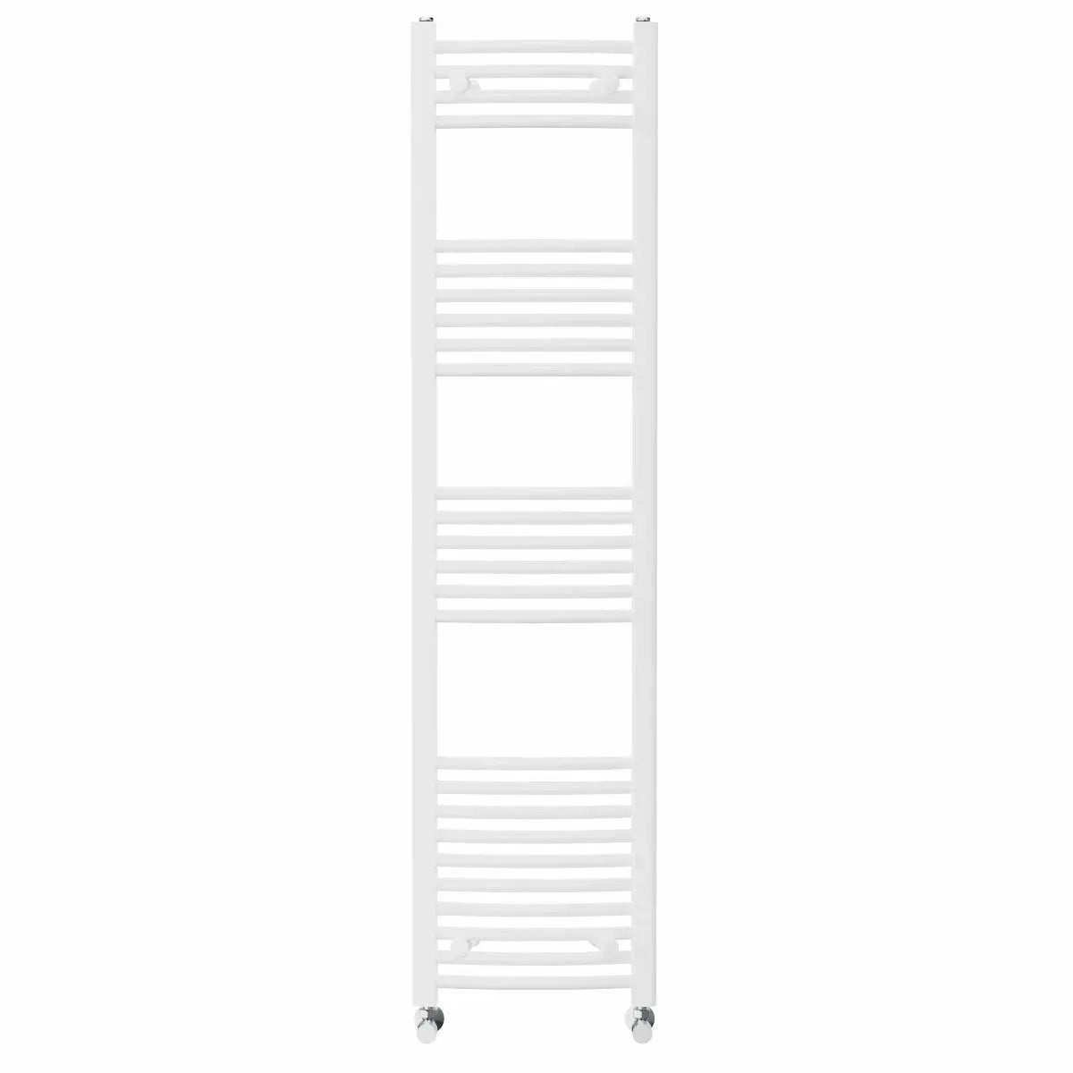 Gela - Curved heated towel rail white