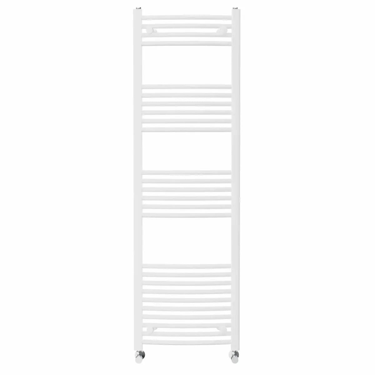 Gela - Curved heated towel rail white