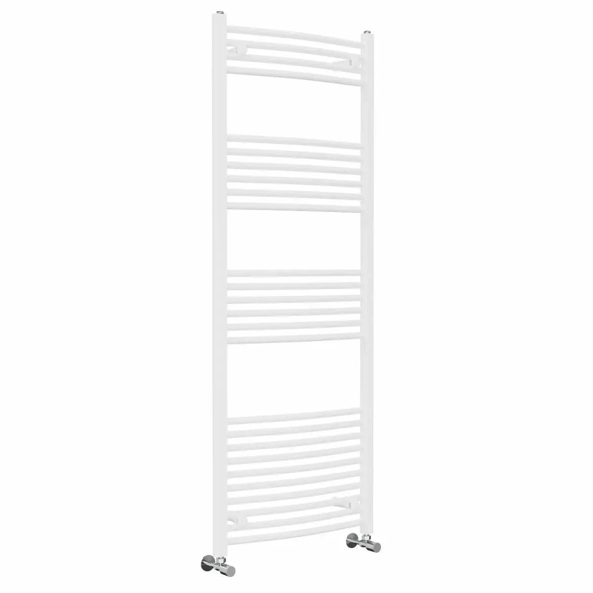 Gela - Curved heated towel rail white