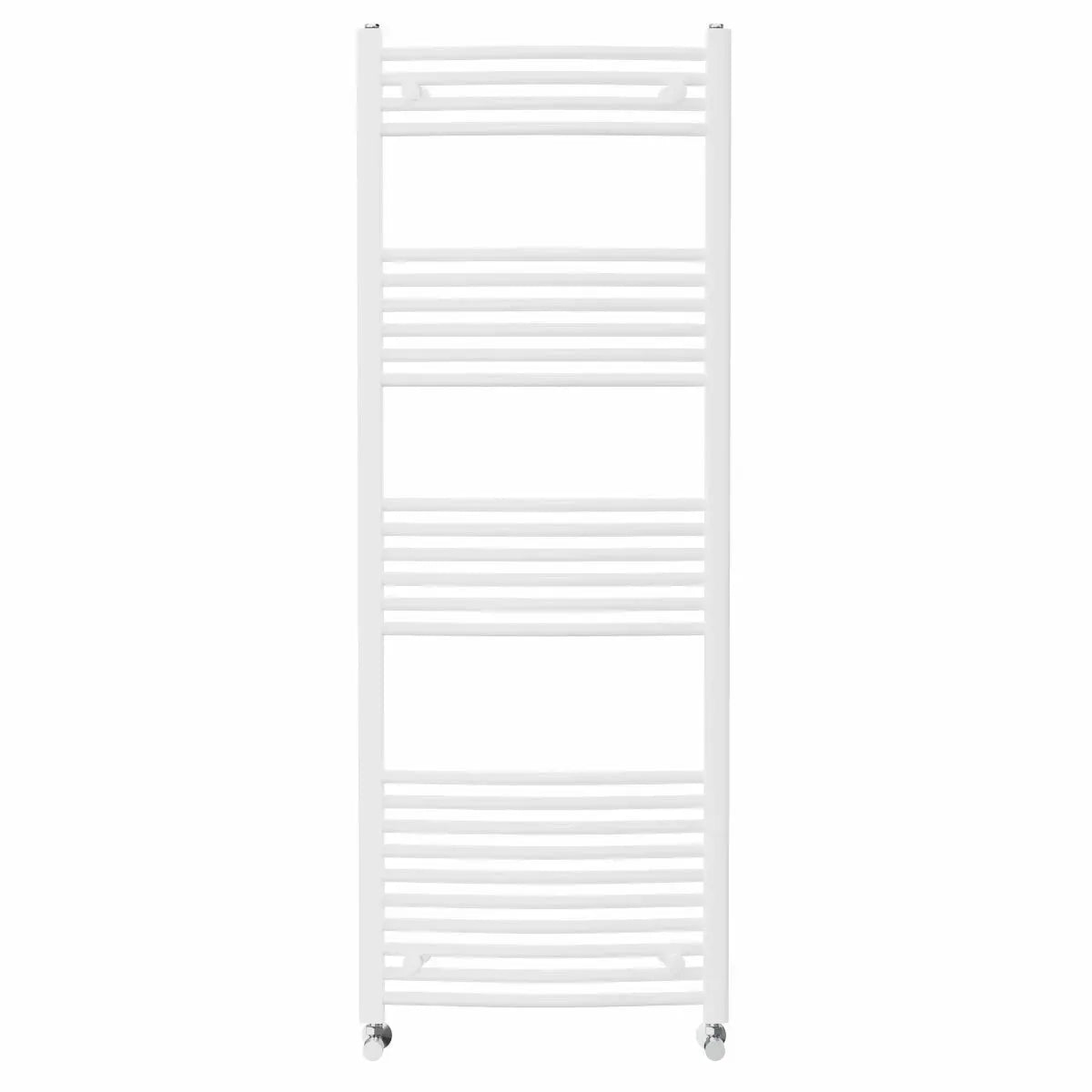 Gela - Curved heated towel rail white