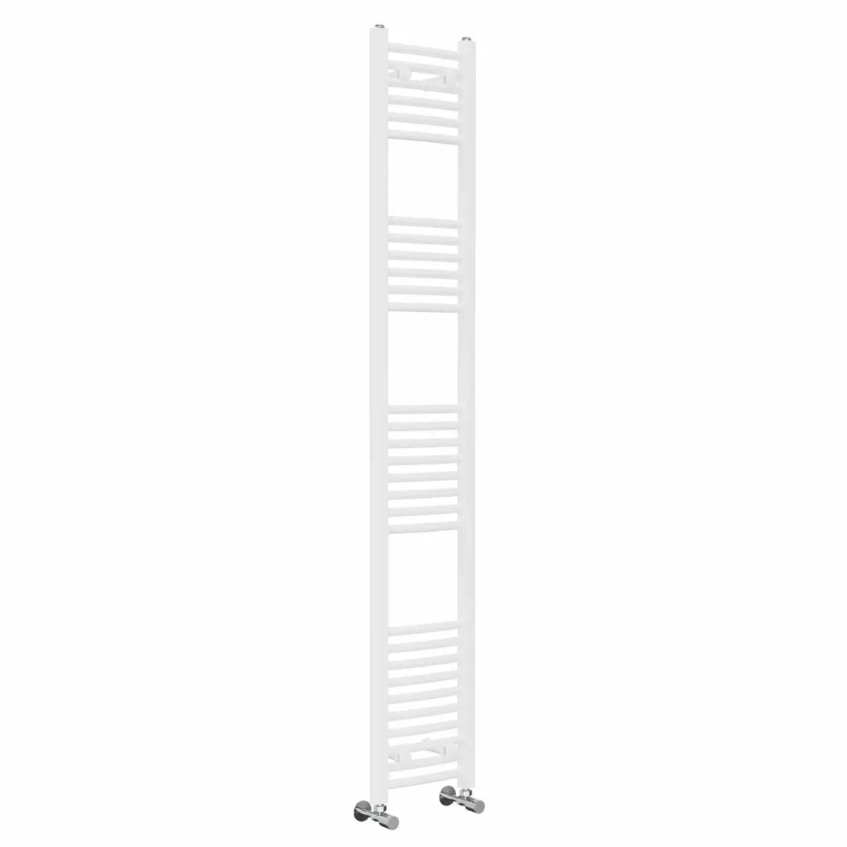 Gela - Curved heated towel rail white